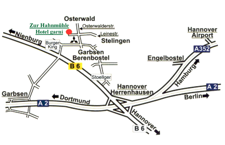 Anfahrtsskizze zur Hahnmühle